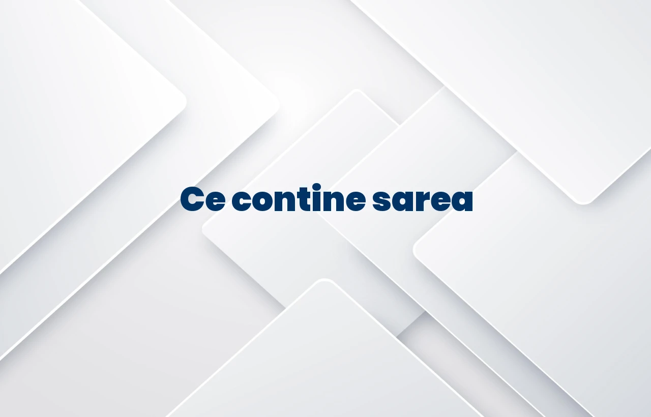 ce contine sarea